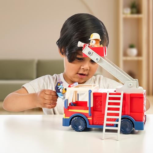 Bluey Firetruck Toy with Firefighter Figures