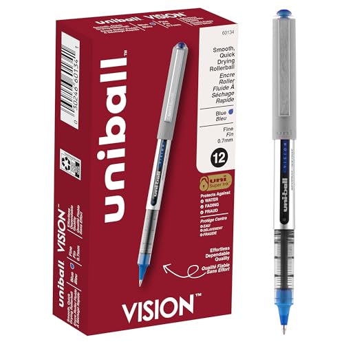 12 Count Uni-Ball Vision 0.7mm Rollerball Pens