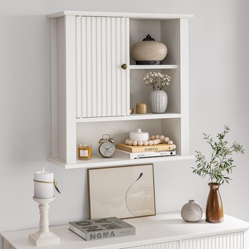 Wall Mounted Bathroom Cabinet with Sliding Door Shelves
