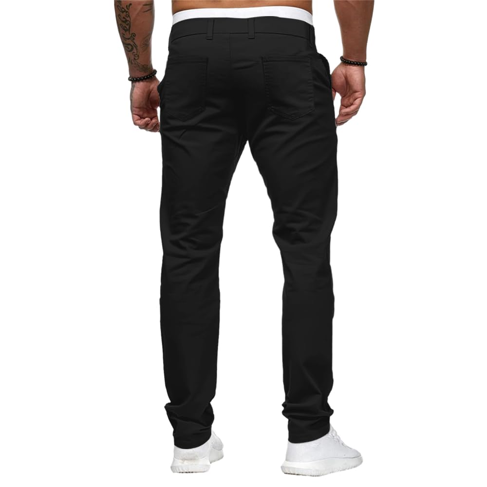 KAATAI Mens Dress Pants Slim Fit Chinos Stretch Fashion Pant Skinny Leg