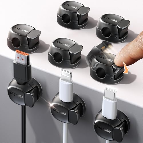 8 Pack Cable Clips Cord Organizer Adhesive Holders
