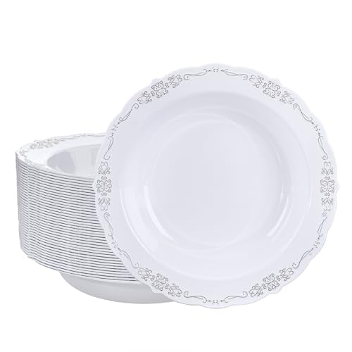 30 Pack Disposable 12oz Plastic Soup Bowls