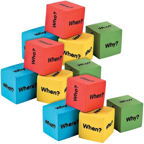12 Pack Foam Question Dice