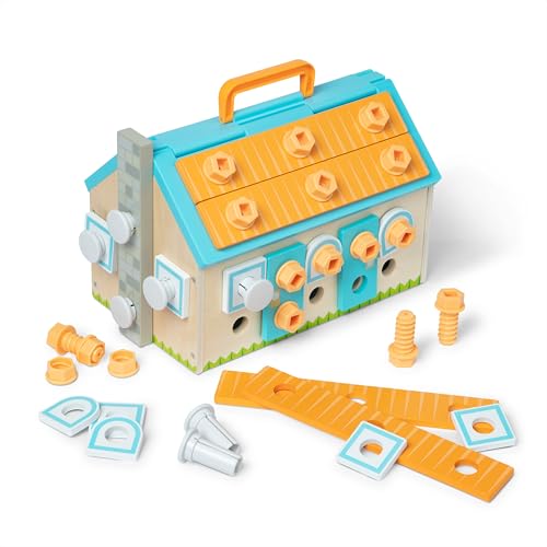 Melissa & Doug Wooden Build-A-House Toolbox Set
