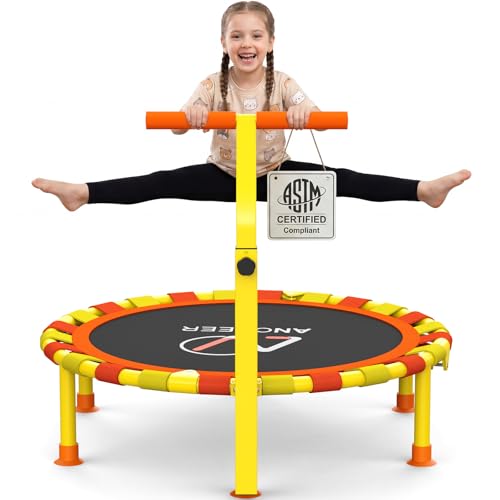 38-Inch Kids Trampoline with Adjustable Handle