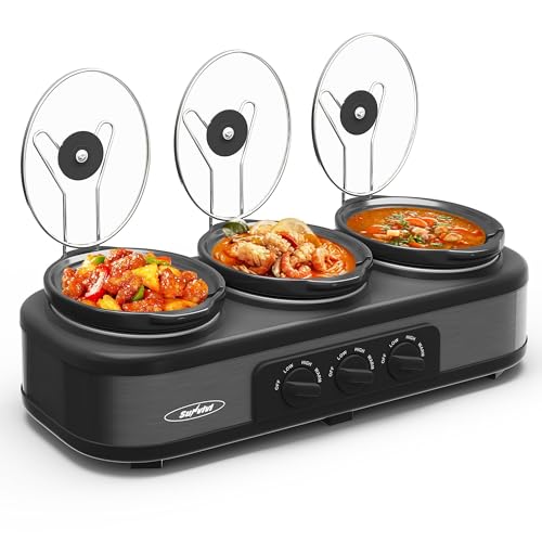Triple 1.5 Quart Buffet Slow Cooker Warmer