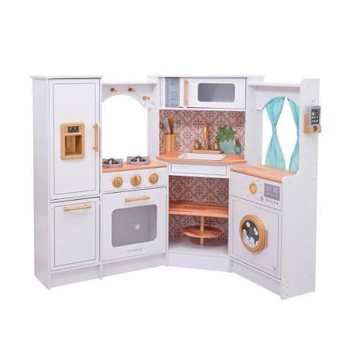 KidKraft Corner Wooden Play Kitchen with Lights