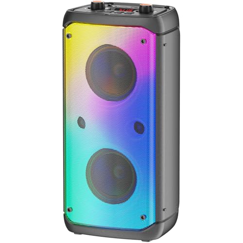 80W Portable Bluetooth Party Speaker with Subwoofer