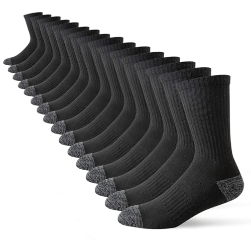 8 Pack Mens Crew Cushion Athletic Work Socks