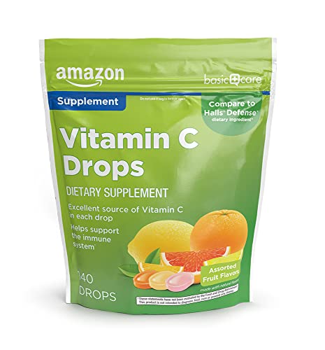 140 Count Vitamin C Supplement Drops Assorted Flavors