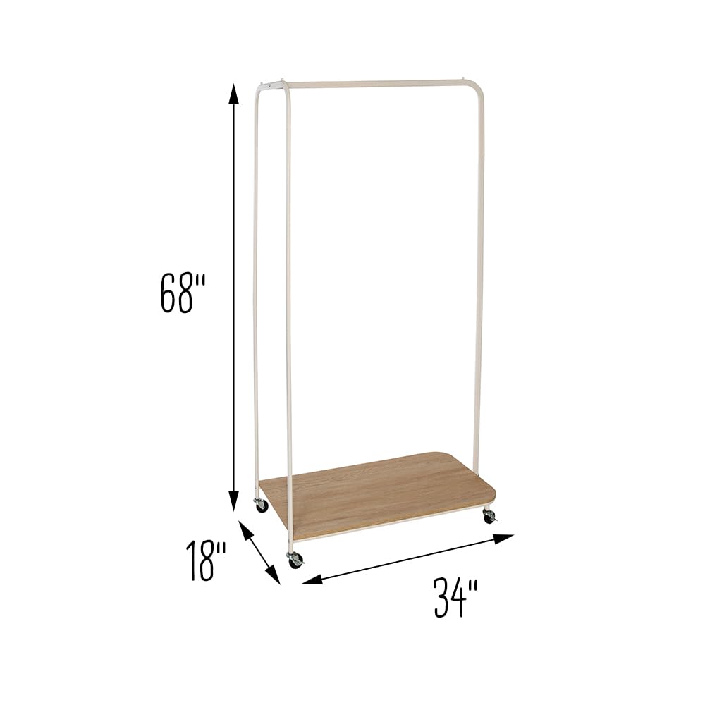 Honey-Can-Do Freestanding Clothes Rack with Shelf