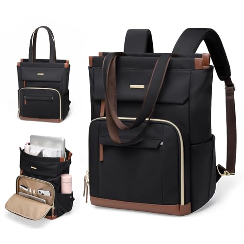 Convertible 16 Inch Laptop Backpack Tote Daypack