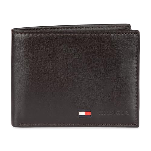 Tommy Hilfiger Men's Leather Bifold Wallet with ID Window