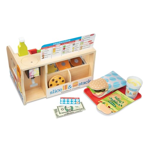 Melissa & Doug Wooden Sandwich Counter Play Set