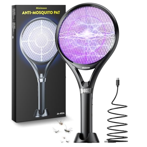 Rechargeable Electric Fly Swatter Bug Zapper Racket
