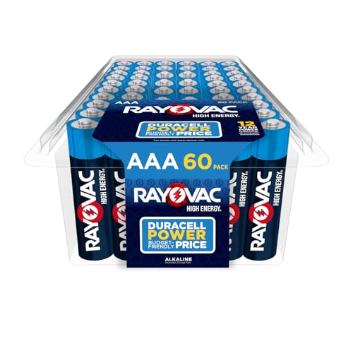60 Pack Rayovac AAA Alkaline Batteries High Energy