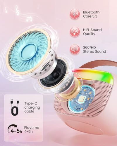 Karaoke Machine for Kids with 2 Microphones