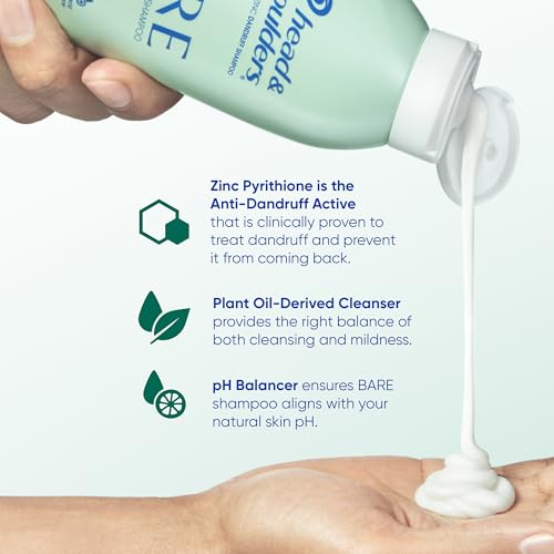 Head & Shoulders BARE Dandruff Shampoo, Sulfate Free Minimal Ingredients Anti Dandruff Shampoo, Soothing Hydration, Ecobottles with Less Plastic, Safe for All Hair Types, 13.5 fl oz each, Twin Pack
