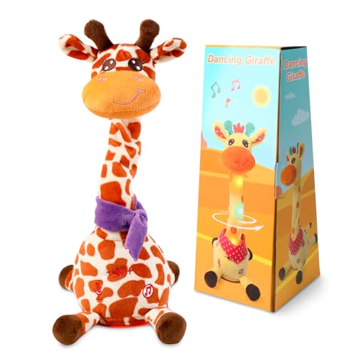 Musical Talking Giraffe Plush Toy with Lights