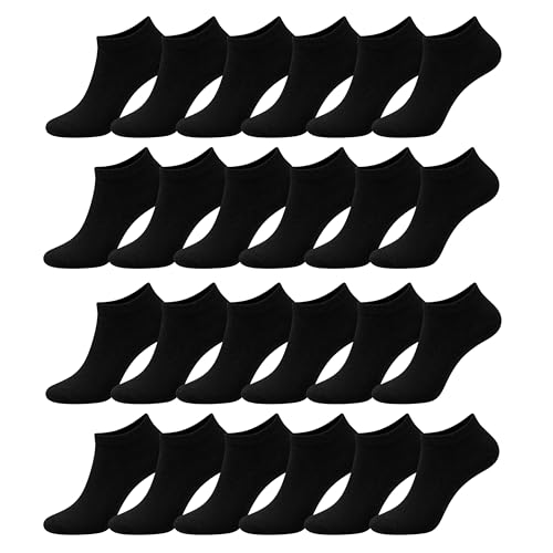 24 Pack Low Cut No Show Ankle Socks