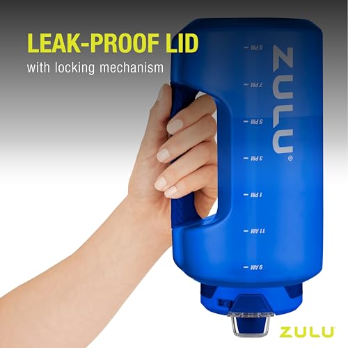 ZULU 64oz Motivational Water Bottle with Straw