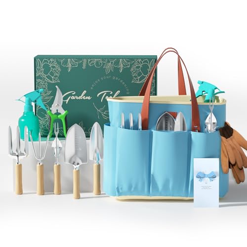 9 Piece Garden Hand Tool Set with Storage Bag
