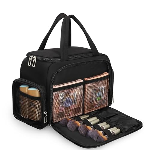 Wide-Open Travel Makeup Toiletry Bag Organizer