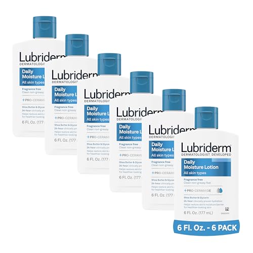 6 Pack Lubriderm Fragrance Free Daily Moisture Lotion