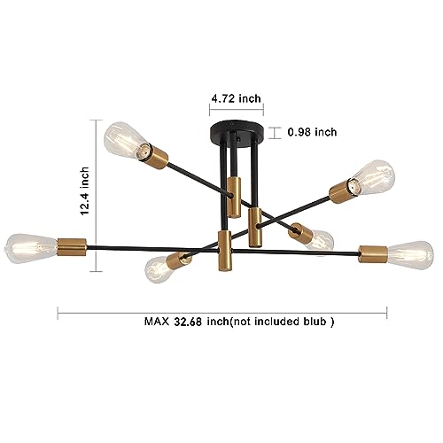 6-Light Sputnik Chandelier by OUREDEEY