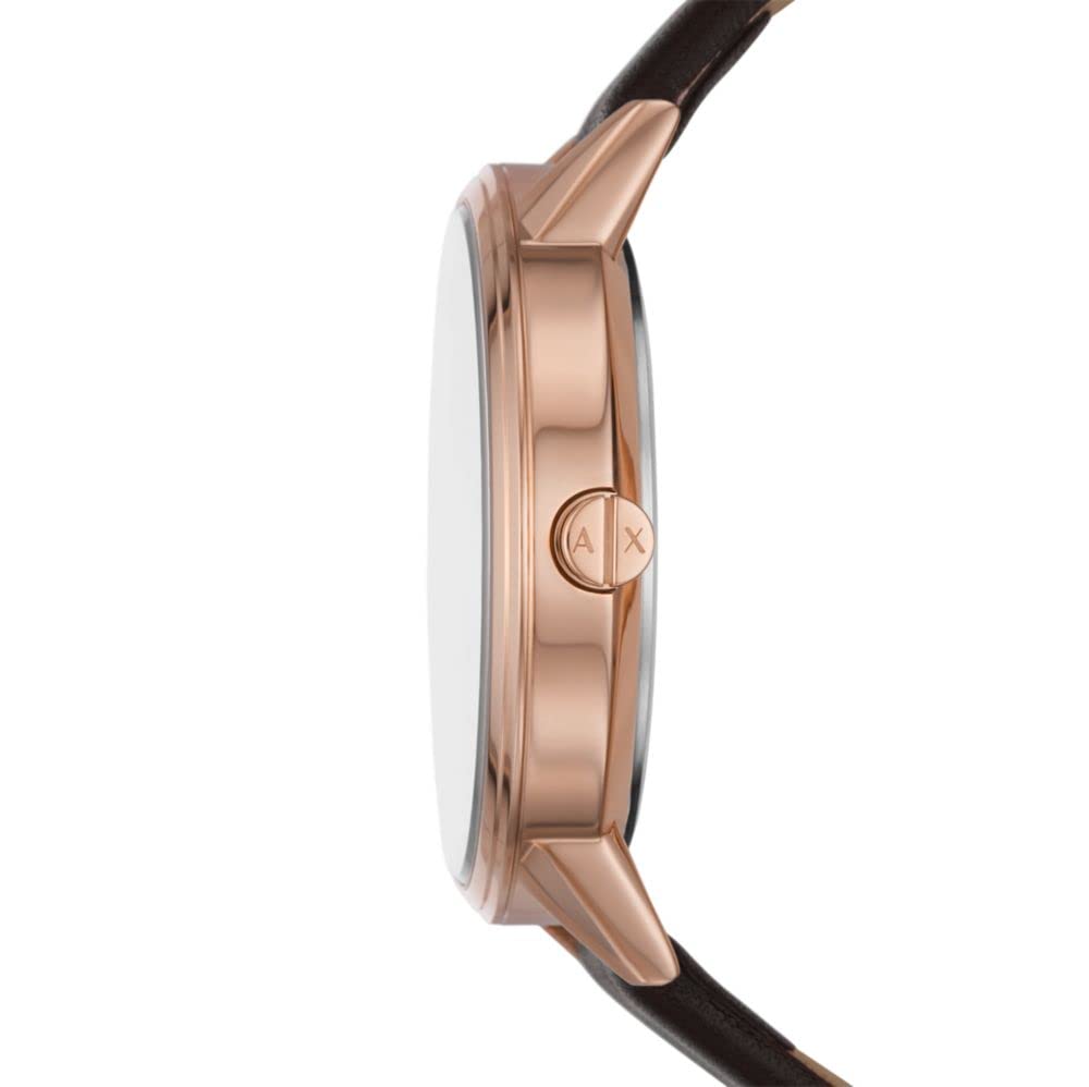 A|X ARMANI EXCHANGE Men's Multifunction Brown Leather Band Watch (Model: A|X2756)