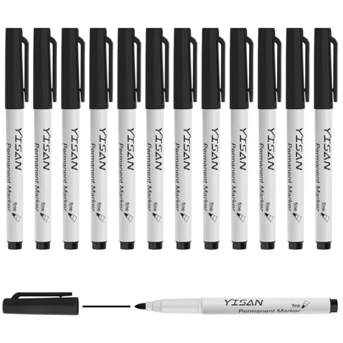 12 Pack Fine Tip Permanent Markers