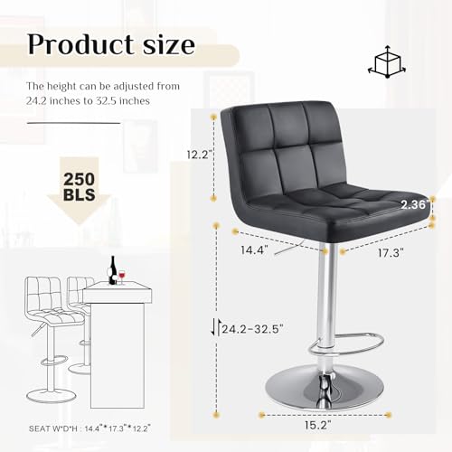 Set of 4 Counter Height Bar Stools