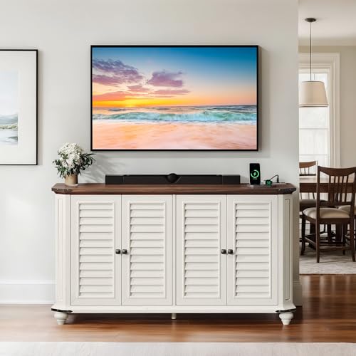55-Inch Farmhouse TV Stand and Storage Cabinet