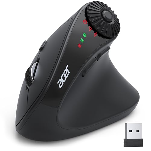 acer Wireless Ergonomic Vertical Mouse with Side Scroll