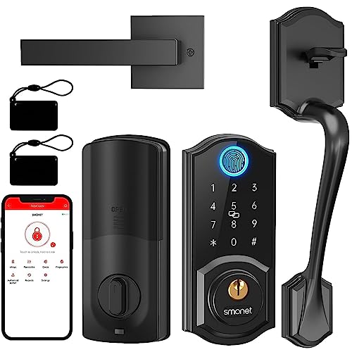SMONET Smart Fingerprint Door Lock with Keypad Handle
