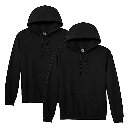 2 Pack Gildan Fleece Hoodie Sweatshirts Multipack