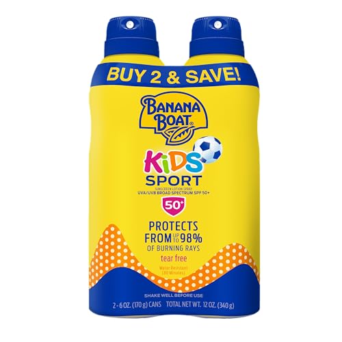 2 Pack Banana Boat Kids Sport Sunscreen Spray SPF 50