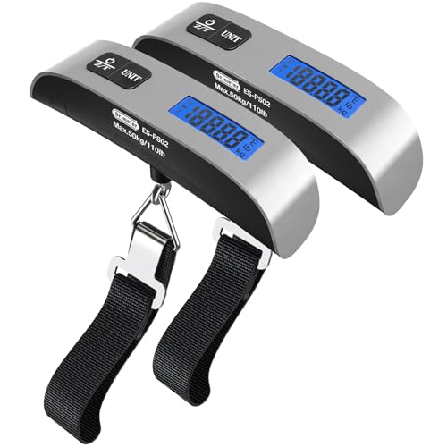 2 Pack Digital Luggage Scale 110lb Portable Handheld