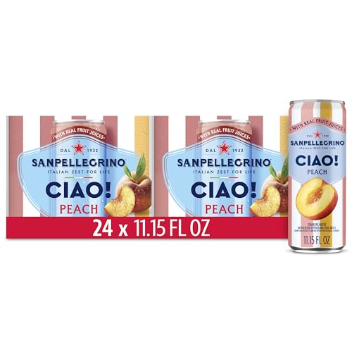 24 Pack San Pellegrino Ciao Peach Sparkling Water