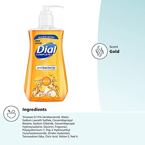 Dial Antibacterial Liquid Hand Soap, Gold, 7.5oz