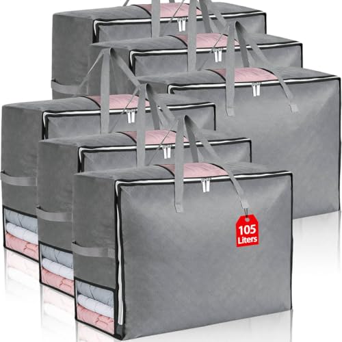 6 Pack Extra Large 105L Blanket Storage Bags