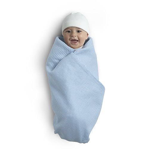 Delta Children 100% Cotton Muslin Baby Receiving Blankets for Girls and Boys – 47x47 Inches (Pack of 4), Blue Botanicals