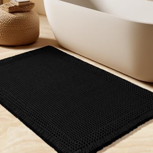 Absorbent Non Slip Waffle Knit Bath Mat