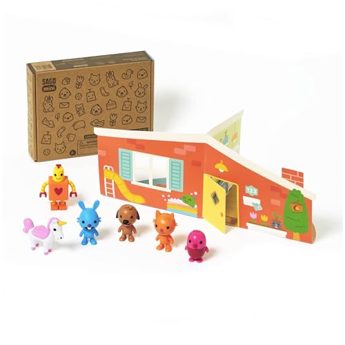 6 Pack Sago Mini Toy Figures with Playhouse