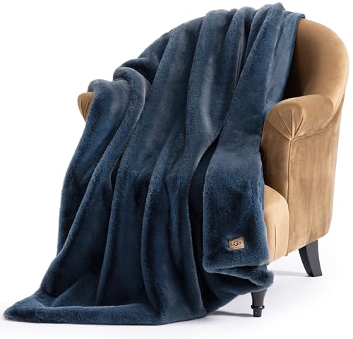 UGG Plush Faux Fur Throw Blanket