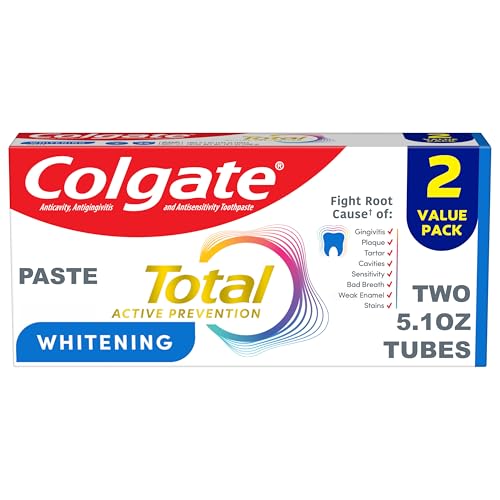 2 Pack Colgate Total Whitening Fluoride Toothpaste 5.1 oz