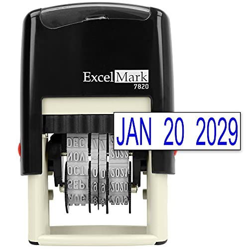 ExcelMark Self-Inking Rubber Date Stamp