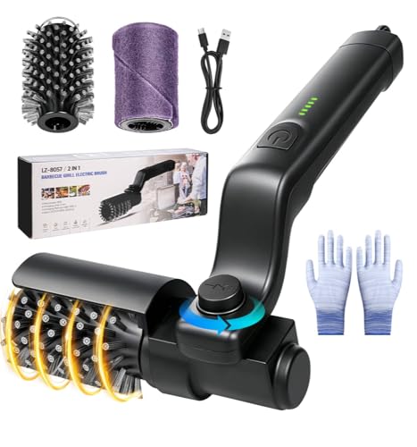Cordless Rechargeable Electric Grill Cleaning Brush Kit