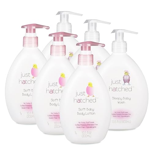 6 Pack Nighttime Baby Wash and Lotion Bundle, 13+10oz