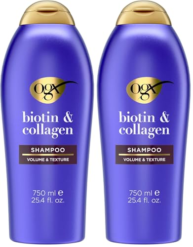 2 Pack OGX Biotin Collagen Volumizing Shampoo 25.4oz